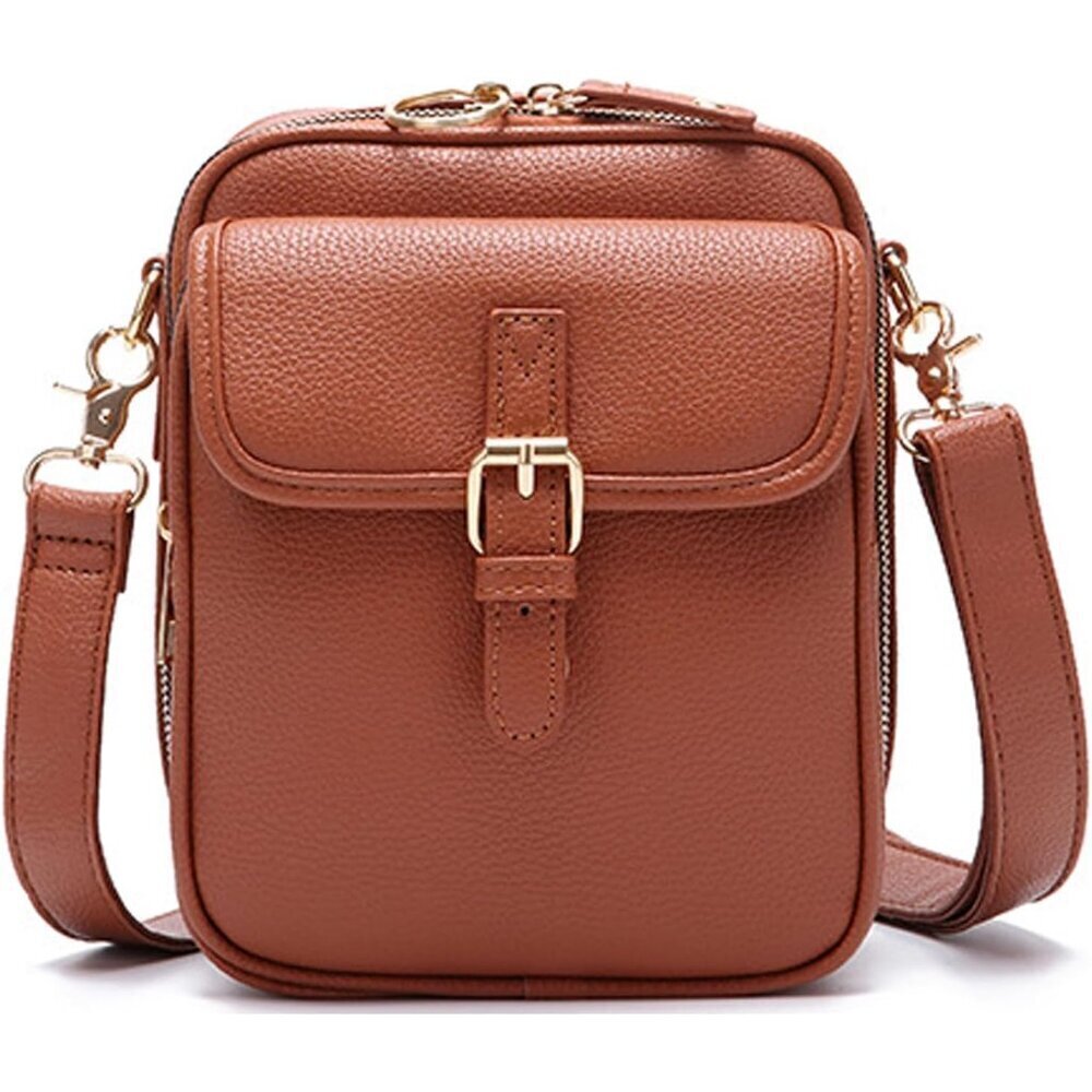 Crossbody Bag PU Large Capacity Anti-Theft Messenger for Women Travel Daily